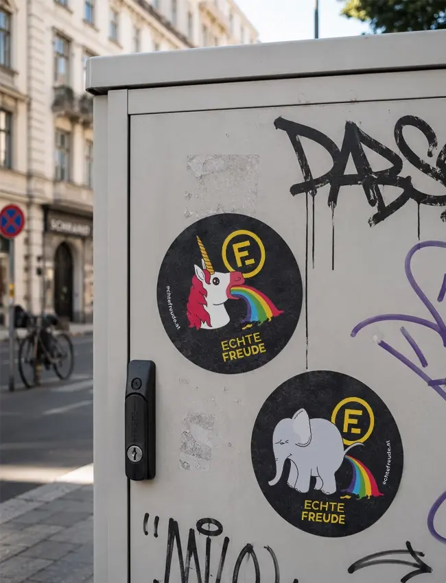 Echte Freude Sticker Design