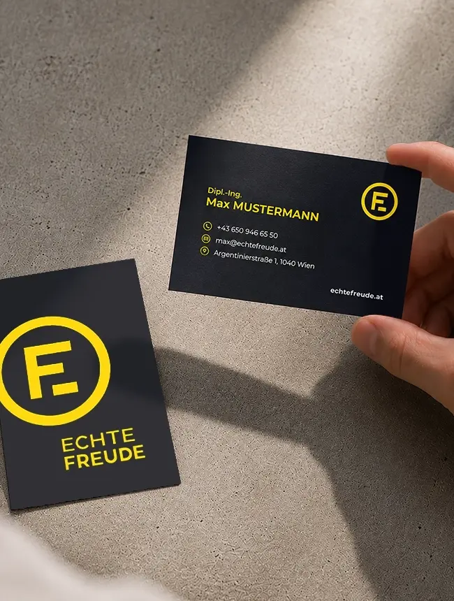 Echte Freude Visitenkarten Design