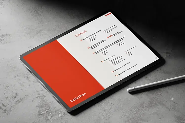 FFG Tablet Screen Übersicht