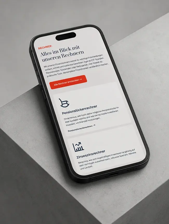 Finanzen verstehen Website Mobile