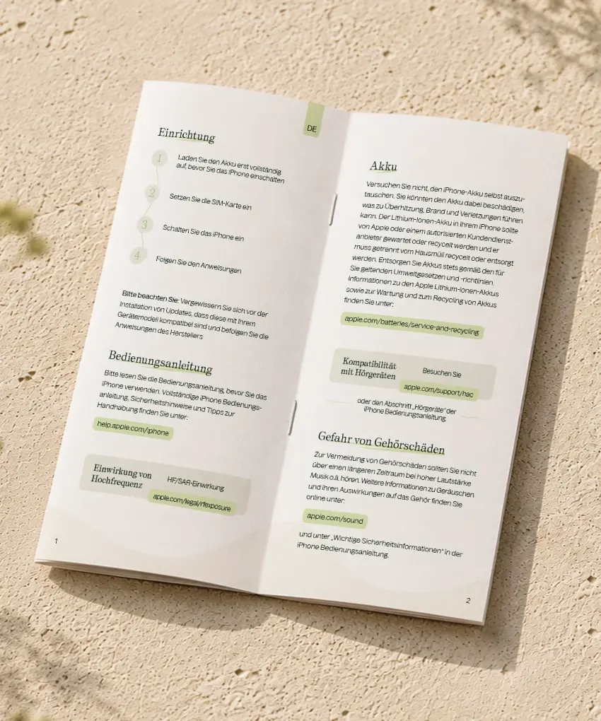Greentouch Booklet Design