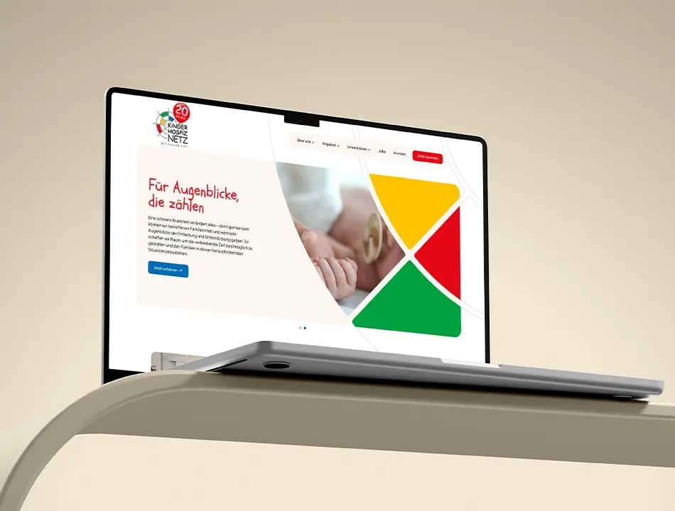 Kinderhospiz Netz Laptop Screen