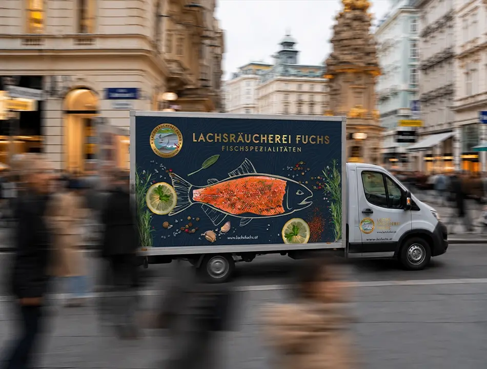 Lachsräucherei Fuchs Autobranding