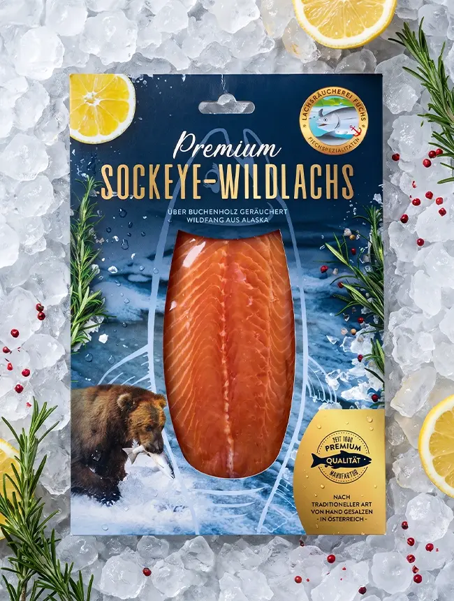 Lachräucherei Fuchs Sockeye Wildlachs