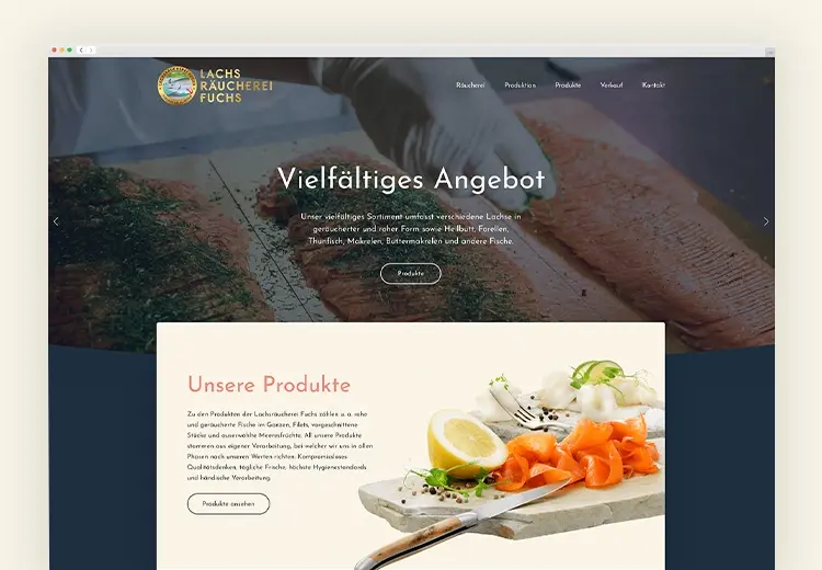 Lachsräucherei Fuchs Webdesign