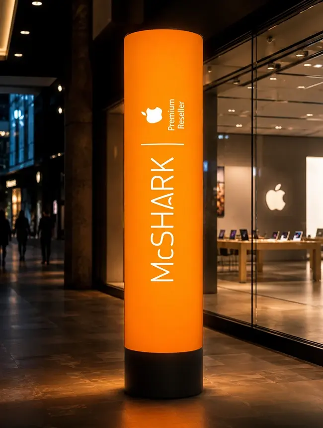 McSHARK Werbesäule