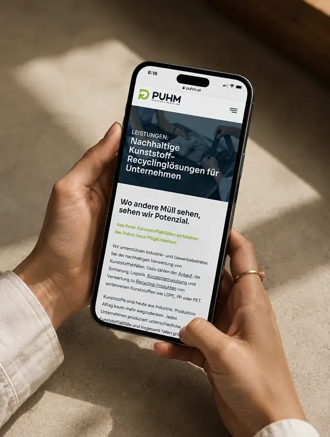 Puhm Webdesign Mobile