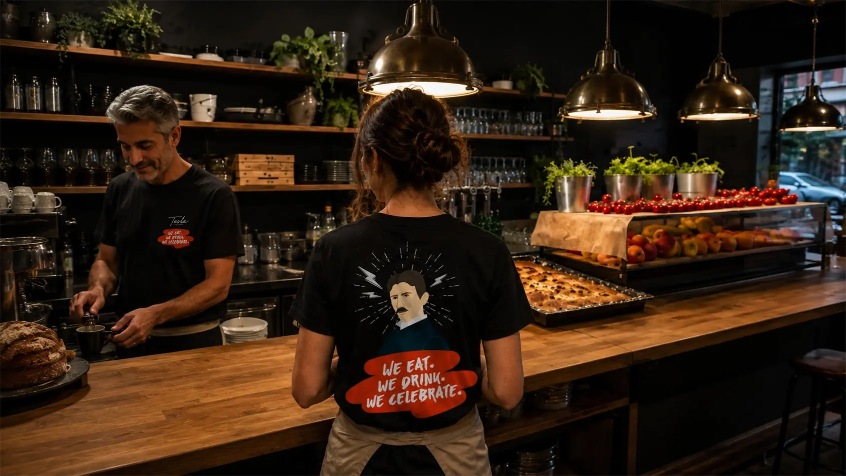 Tesla Coffee Header