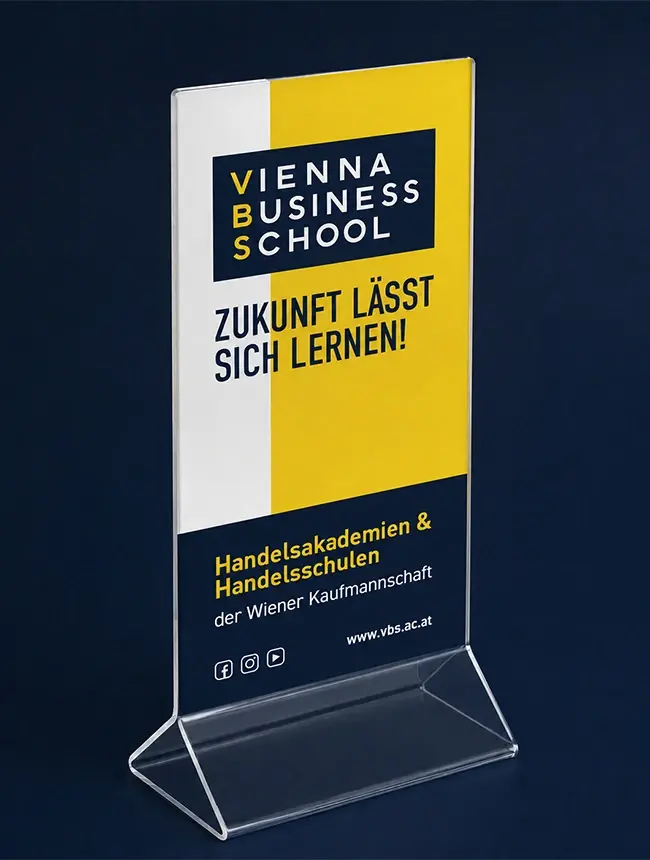 Vienna Business School Aufsteller
