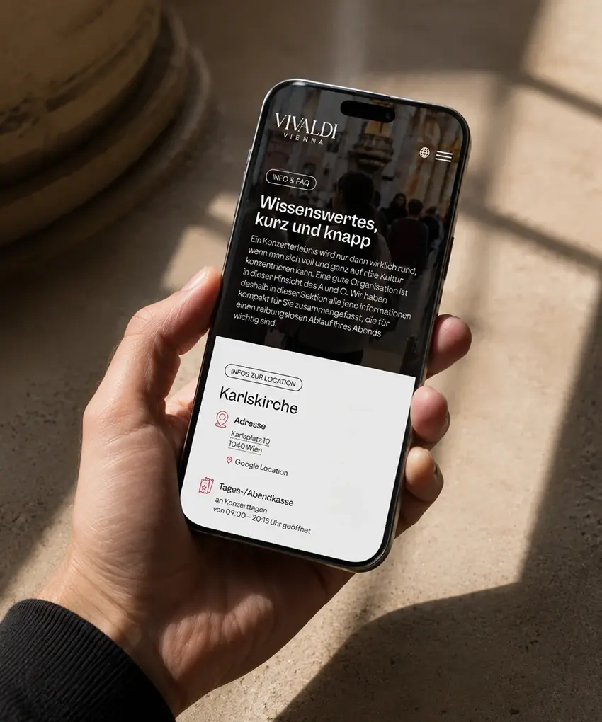 Vivaldi Vienna Webdesign Mobile
